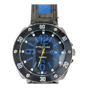 Structure Mens Watch Large New Battery Black Blue